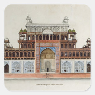 Grab des Kaisers Akbur in Secundra Quadratischer Aufkleber