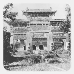 Grab des Kaisers Qing Taizong Quadratischer Aufkleber