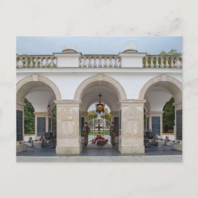 Grab des unbekannten Soldaten Warschaus Postkarte (Vorderseite)