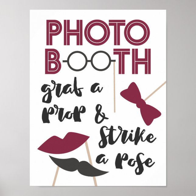 Grab einen Prop Charming Foto Booth Poster (Vorne)