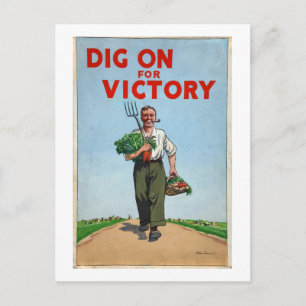 Grab für den Sieg Kriegsplakat Vintage Postkarte