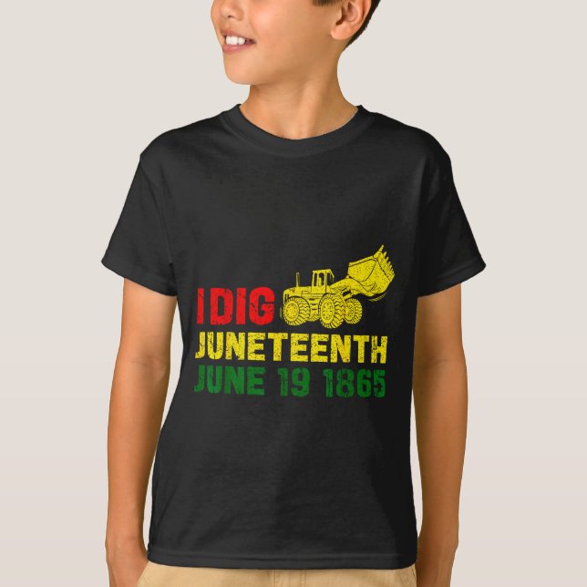 Grab juneteenth Fäuste Traktor 19. 1865 T-Shirt (Vorderseite)