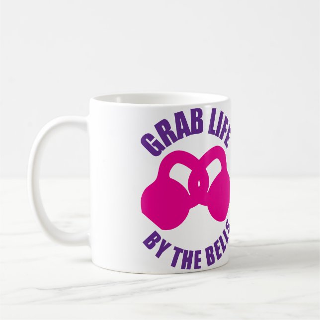 Grab Life by Bells - Kettlebell Kaffeetasse (Links)