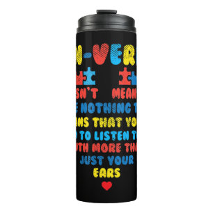 Grab this cute Nonverbal Heart Puzzle Listen T-Shi Thermosbecher