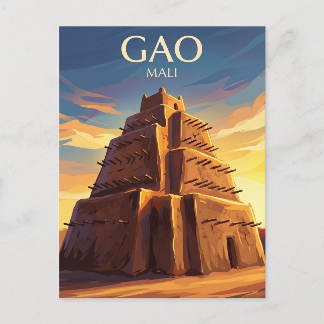 Grab von Askia Mali Postkarte (Vorderseite)
