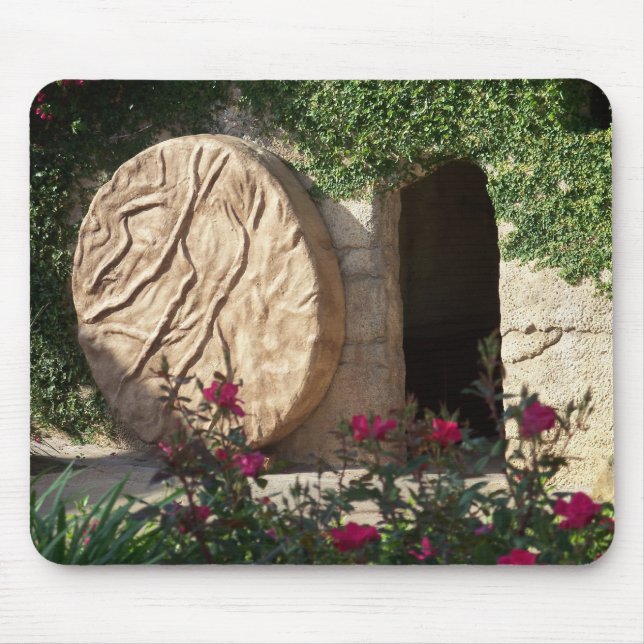 Grab von Auferstehung Jesuss Ostern Mousepad Kunst (Vorne)