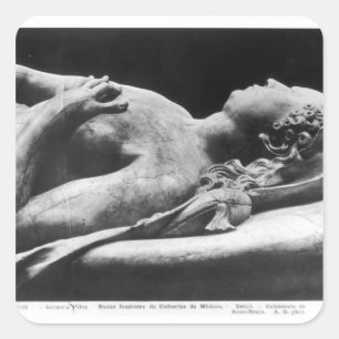Grab von Catherine de Medici und von Henri II Quadratischer Aufkleber