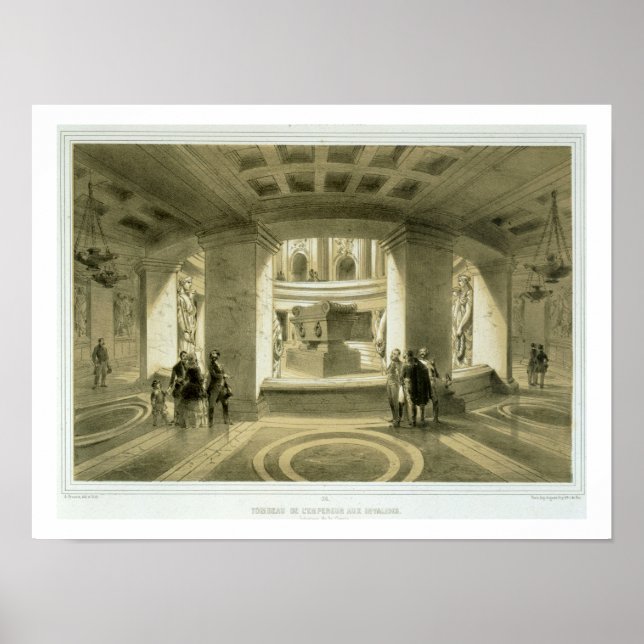 Grab von Napoleon (1769-1821) bei Invalides, von ' Poster (Vorne)