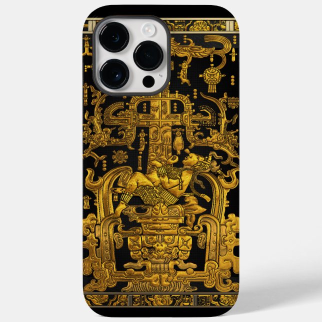 Grab von Pakal - Goldener Palenque Astronaut Case-Mate iPhone Hülle (Rückseite)