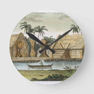 Grab von Tamahamah bei Kaiakakooa, Runde Wanduhr