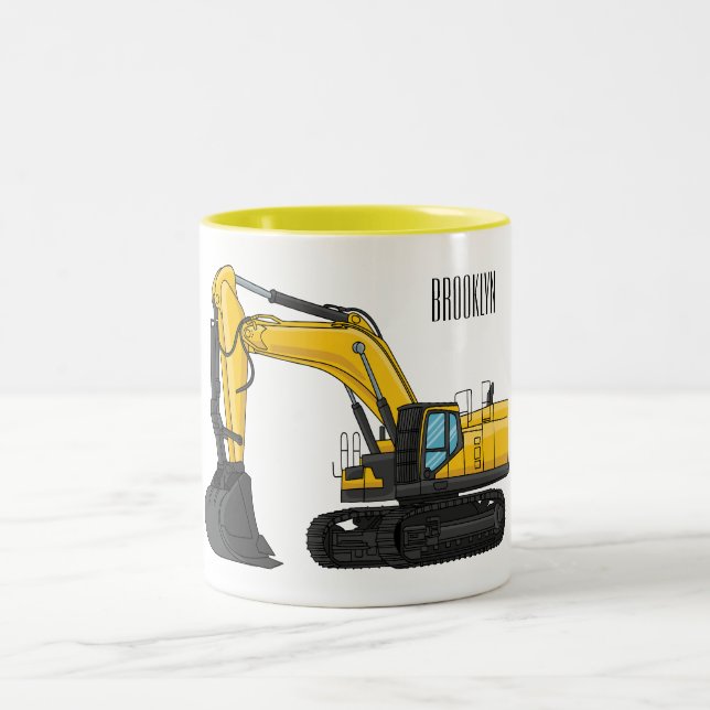 Grabbagger-Cartoon Zweifarbige Tasse (Mittel)