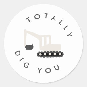 Grabbau Geburtstagspartei Minimalaufkleber Runder Aufkleber