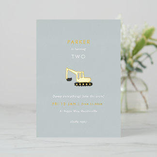 Grabbau Party Foil Birthday Einladung