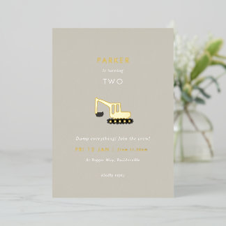 Grabbau Party Foil Birthday Einladung