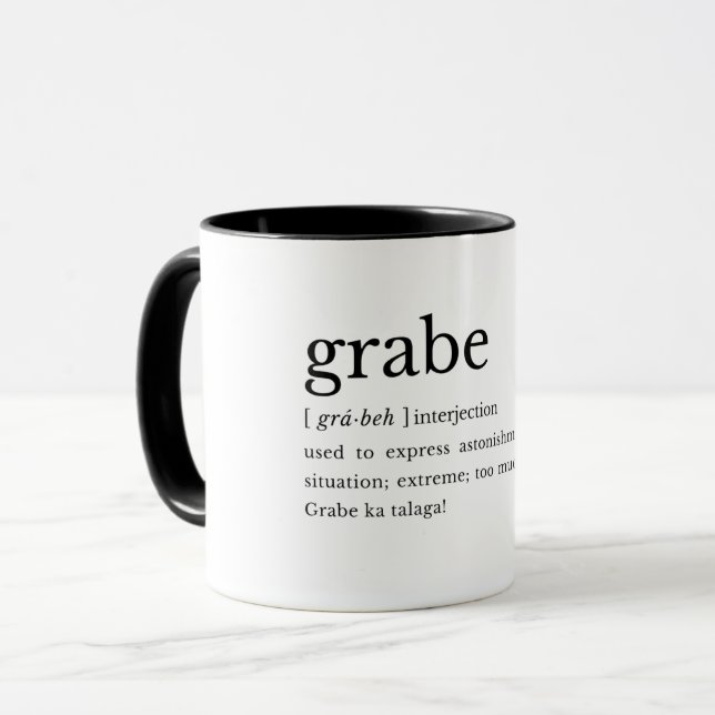 Grabe Filipino Humor Gift Mug Tasse (Vorderseite Links)