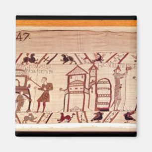 Graben der Befestigungsanlagen für ein Camp am Magnet