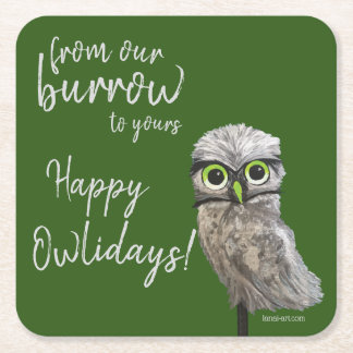 Graben Eulen-der Küstenkunst-Kap-Koralle Florida Rechteckiger Pappuntersetzer