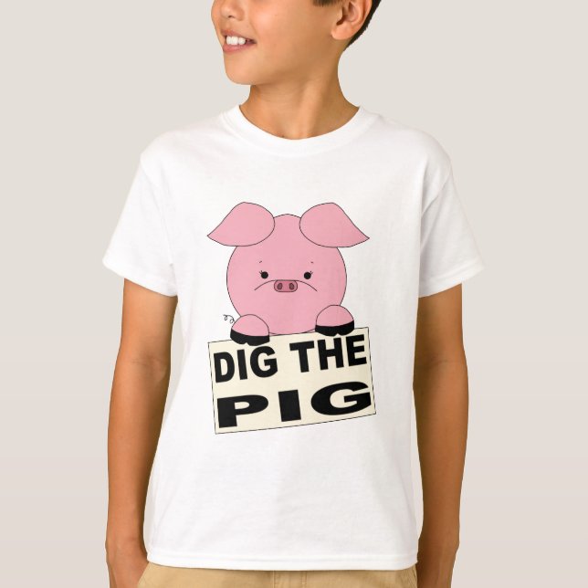 Graben Sie das Schwein-KinderShirt T-Shirt (Vorderseite)