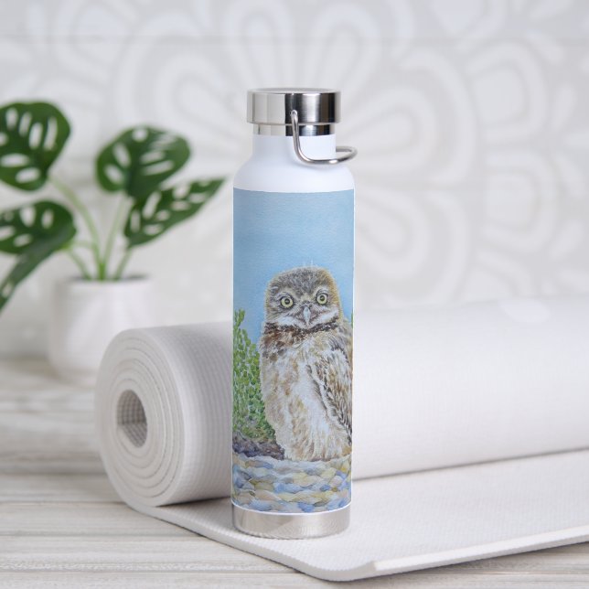 Grabende Käuzchen Trinkflasche (Yoga (gedreht))