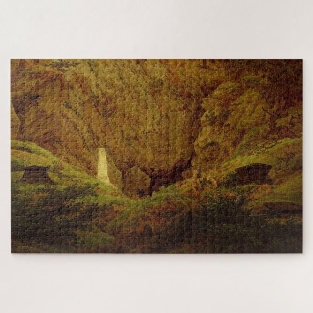 Gräber der gefallenen - Caspar David Friedrich Puzzle (Horizontal)