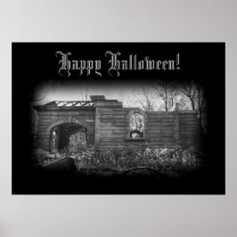 Gräber Ruin Happy Halloween Poster