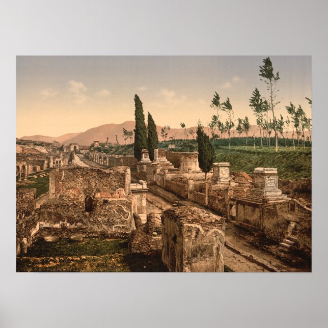 Gräberstrasse, Pompeji, Kampanien, Italien Poster (Vorne)