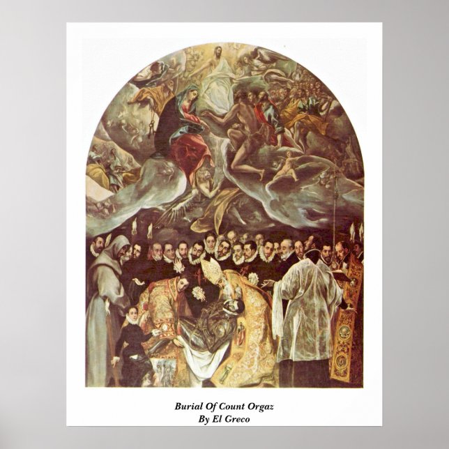 Grabmal von Orgaz durch El Greco Poster (Vorne)