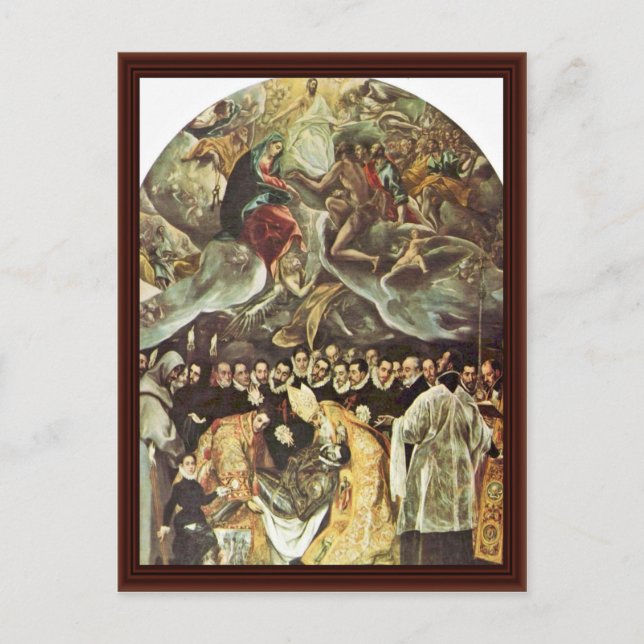 Grabmal von Orgaz durch Greco El Postkarte (Vorderseite)