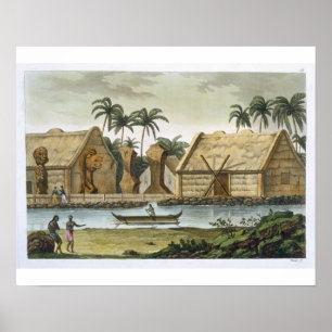 Grabmal von Tamahamah in Kaiakakoa, Sandwich-Insel Poster