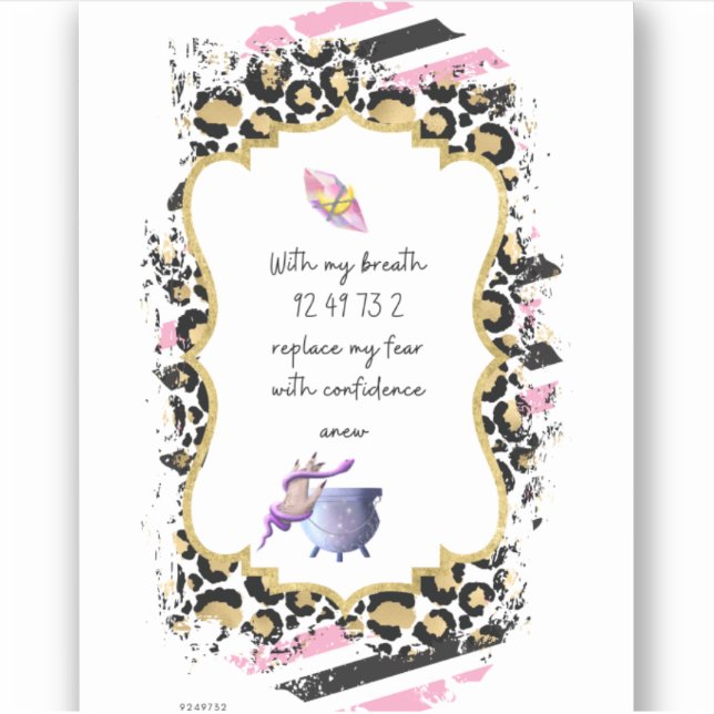 Grabovoi Zahlen für die Freiheit vor Angst Aufkleber (Vorderseite)