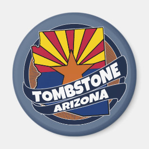 Grabstein-Arizona-Flaggenexplosionsmagnet Magnet