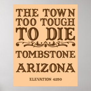 Grabstein Arizona Poster