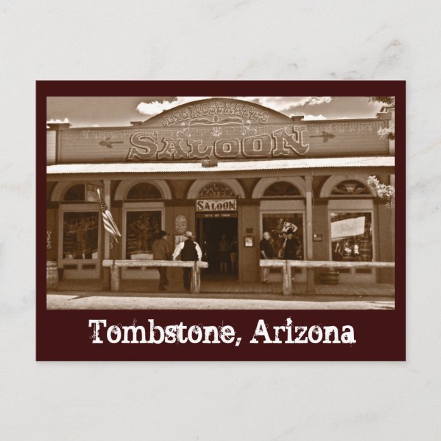 Grabstein Arizona Postkarte von Big Nose Kate (Vorderseite)