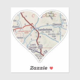 Grabstein Arizona Vintage Karte Aufkleber