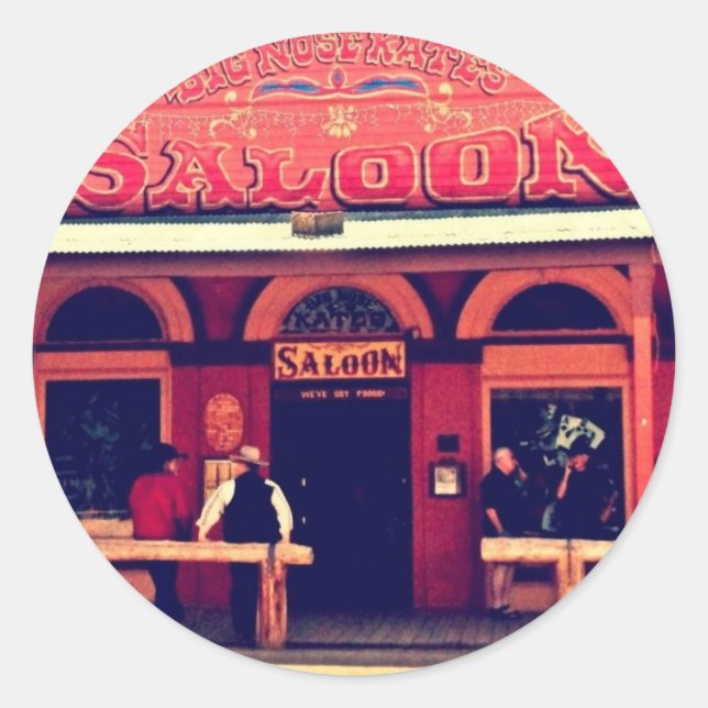 Grabstein Arizona von Big Nose Kate Runder Aufkleber (Vorderseite)