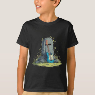 Grabstein-Felsen mit cooler Gitarren-Kostümierung T-Shirt