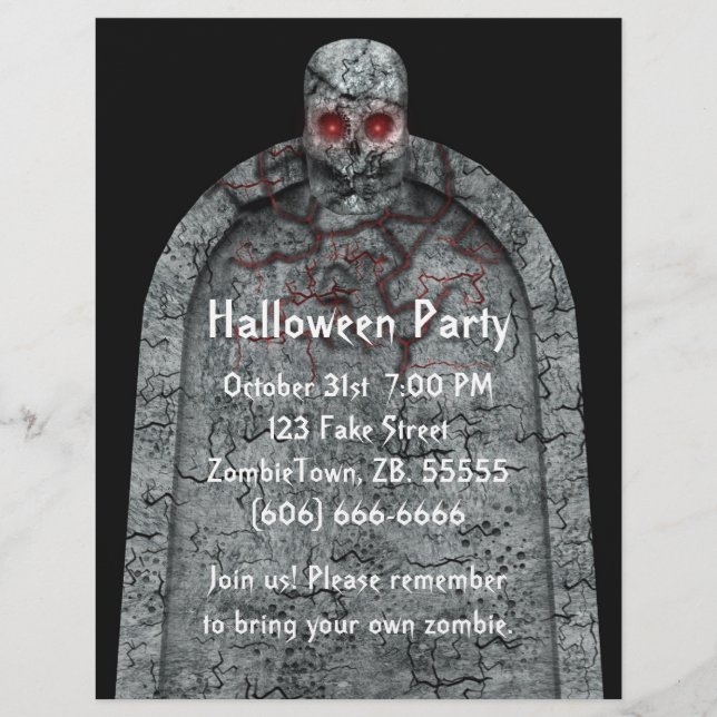 Grabstein - Halloween Flyer (Vorne)