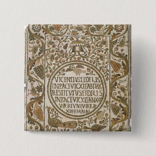 Grabstein mit einem Epitaphen Button (Vorderseite)