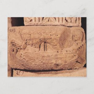 Grabstein mit einem Fischerboot Postkarte