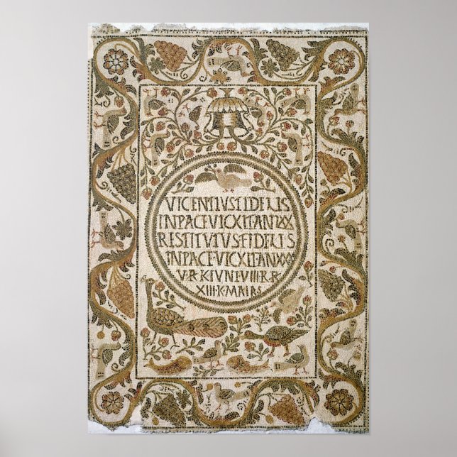 Grabstein mit Epitaph Poster (Vorne)