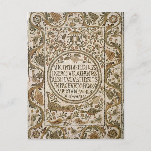 Grabstein mit Epitaph Postkarte (Vorderseite)