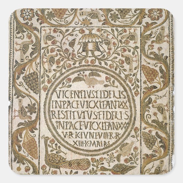 Grabstein mit Epitaph Quadratischer Aufkleber (Vorderseite)