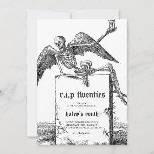 Grabstein RIP Zwanziger 20er Funny 30th Birthday Einladung