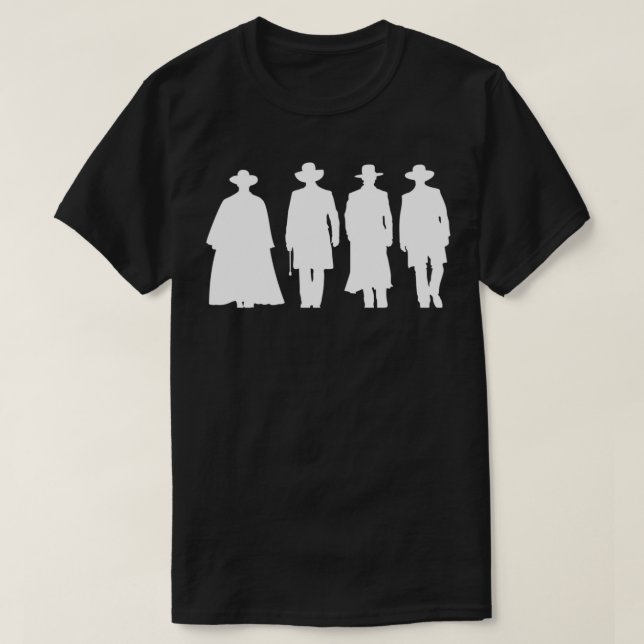 Grabstein Silhouette Klassischer T - Shirt (Design vorne)