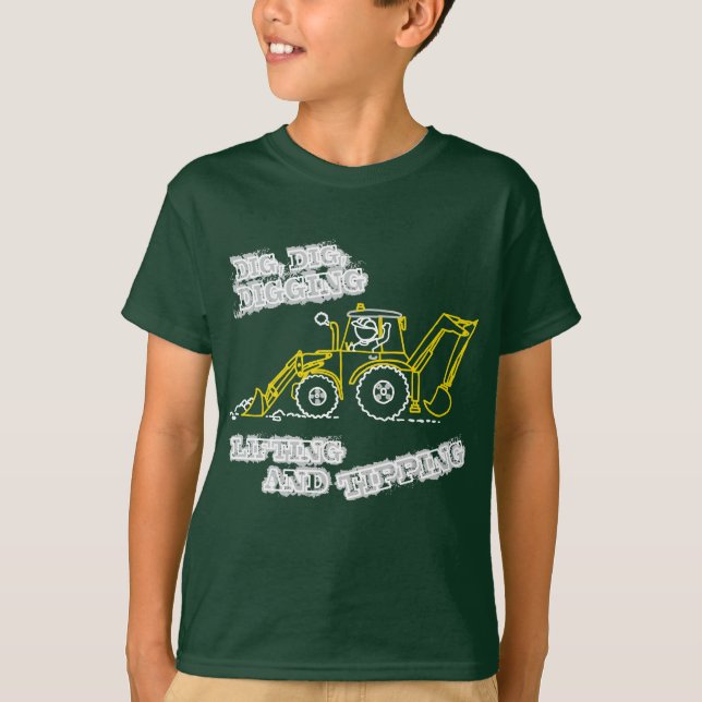 Grabung, Grabung, grabende T - Shirtdunkelheit T-Shirt (Vorderseite)