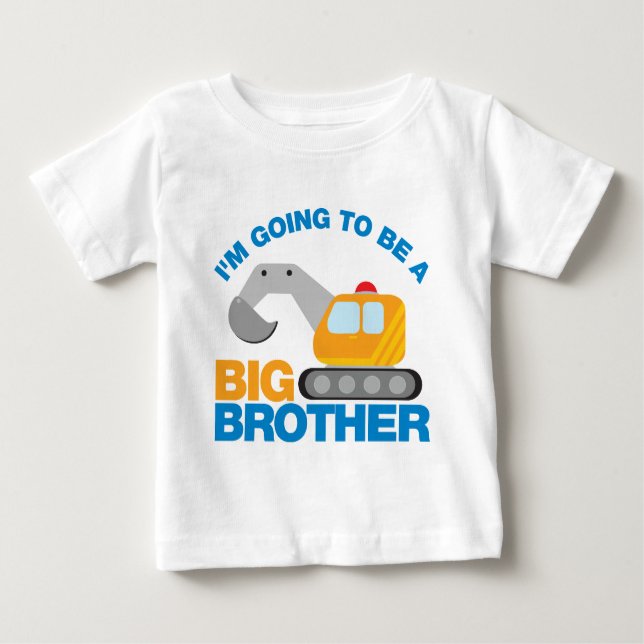 Grabwagen wird ein großer Bruder sein Baby T-shirt (Vorderseite)