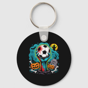 Grabziele Zombie Fußball Halloween für Fußball Tri Schlüsselanhänger