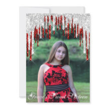 Grace 16 . Geburtstag Red Silver Tropfen1