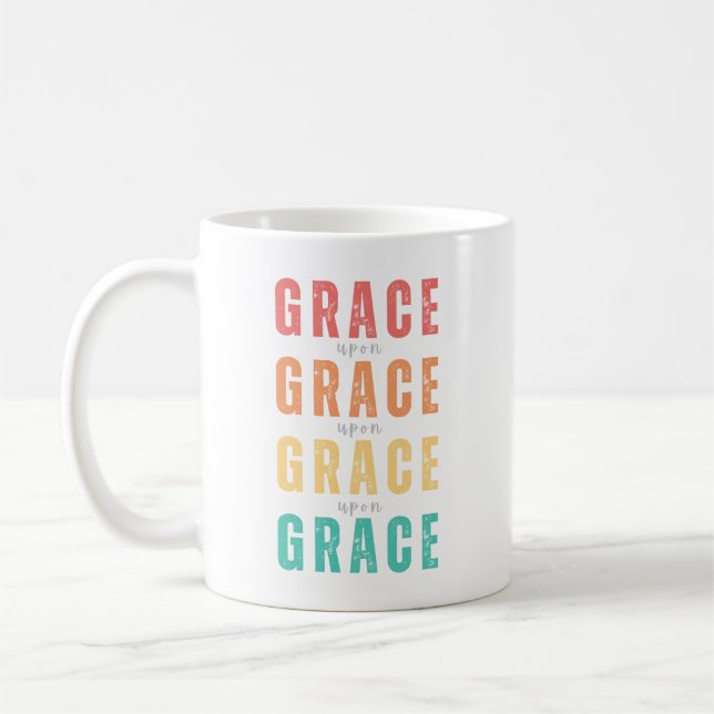Grace auf Anmut, Regenbogen-Glaube-Tasse, Christli Kaffeetasse (Links)