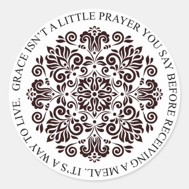 Grace-Aufkleber Runder Aufkleber (Vorderseite)